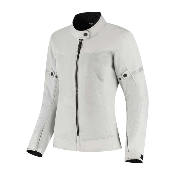 Rusty Stitches Jodi Damen Motorradjacke AA Mesh Sommerjacke Hellgrau