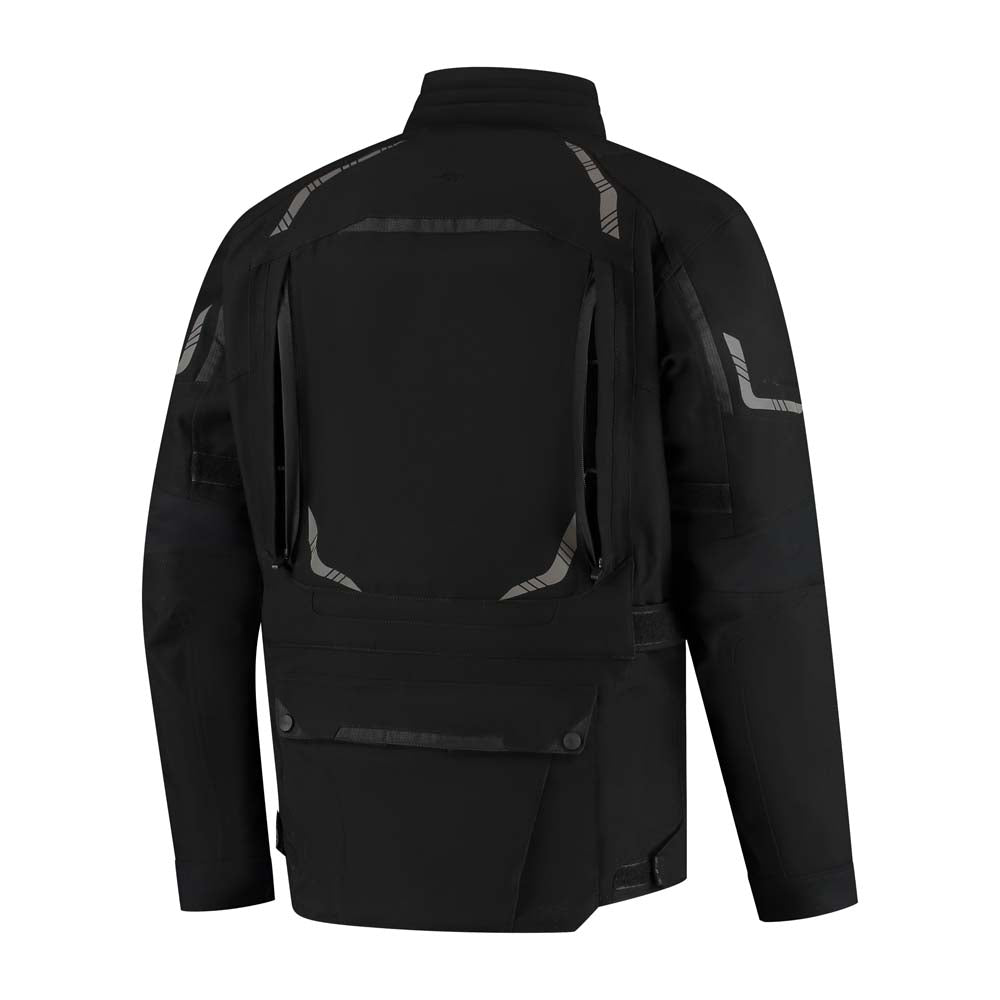 Rusty Stitches Kane Motorcycle Jacket Adventure Touring Waterproof AA Protection Black