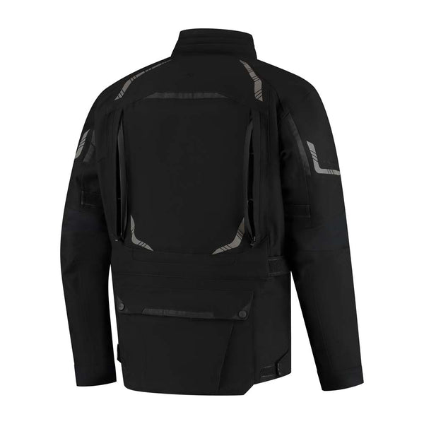 Rusty Stitches Kane Motorradjacke Adventure Touring Wasserdicht AA Schutz Schwarz