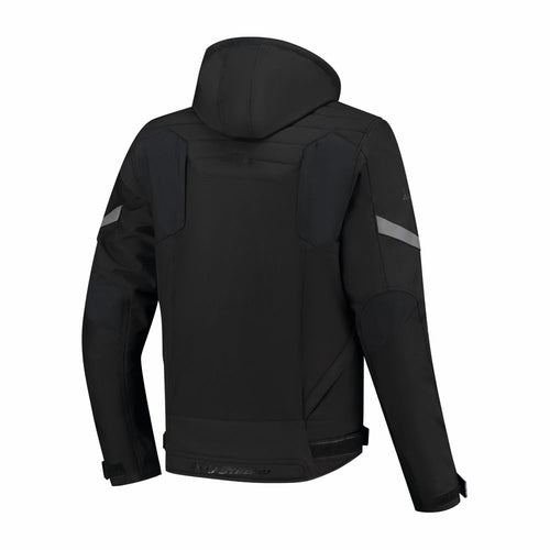 Rusty Stitches Liam Motorjas Zwart Waterdicht AA Urban Met Protectie en Capuchon