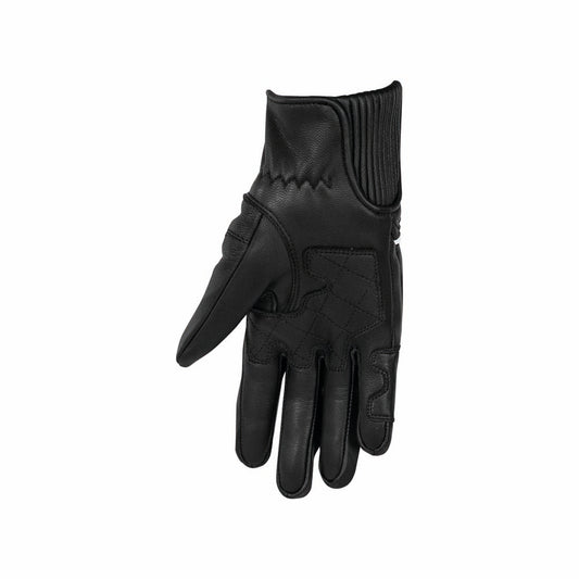 Rusty Stitches Lilly Motorcycle Gloves Ladies Black White Leather Summer With Protection