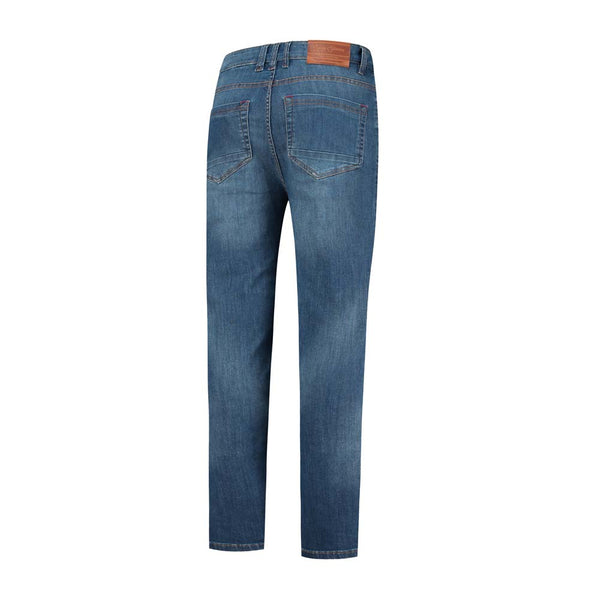 Rusty Stitches Logan Motorjeans Denim Blauw CE A Stretch Skinny Fit