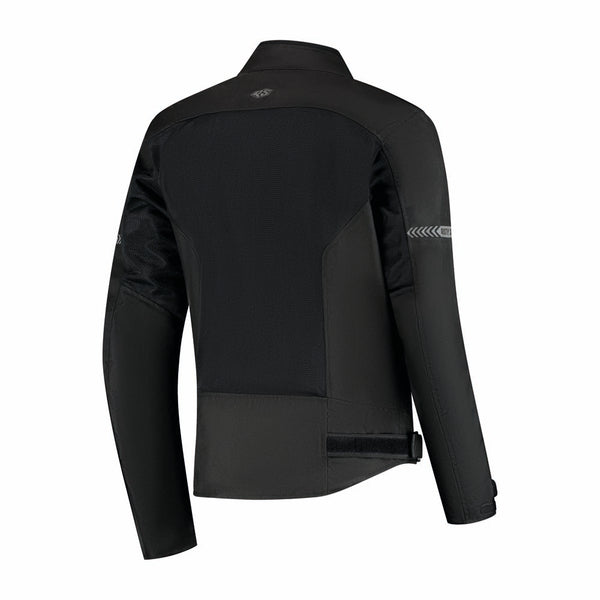 Rusty Stitches Mike Motorradjacke Schwarz Sommer AA Mit Protektoren und Belüftung