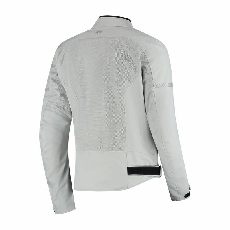 Rusty Stitches Mike Motorcycle Jacket Light Grey Summer Mesh AA Ventilated With Protection