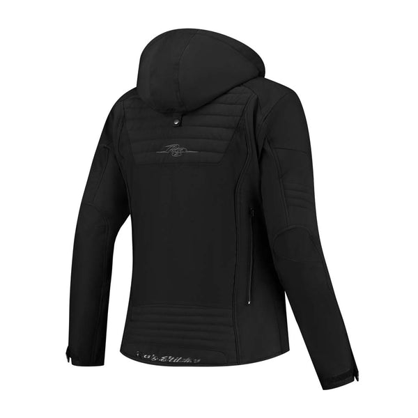Rusty Stitches Naomi Motorradjacke Damen Schwarz Wasserdicht AA Mit Protektoren