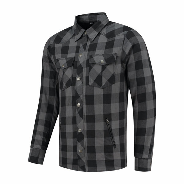 Rusty Stitches Neil V2 Lumber Grijs Zwart Met Kevlar Protectie