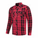 Rusty Stitches Super Neil V2 Motorjas Lumberjack Rood Zwart Kevlar Met Protectie