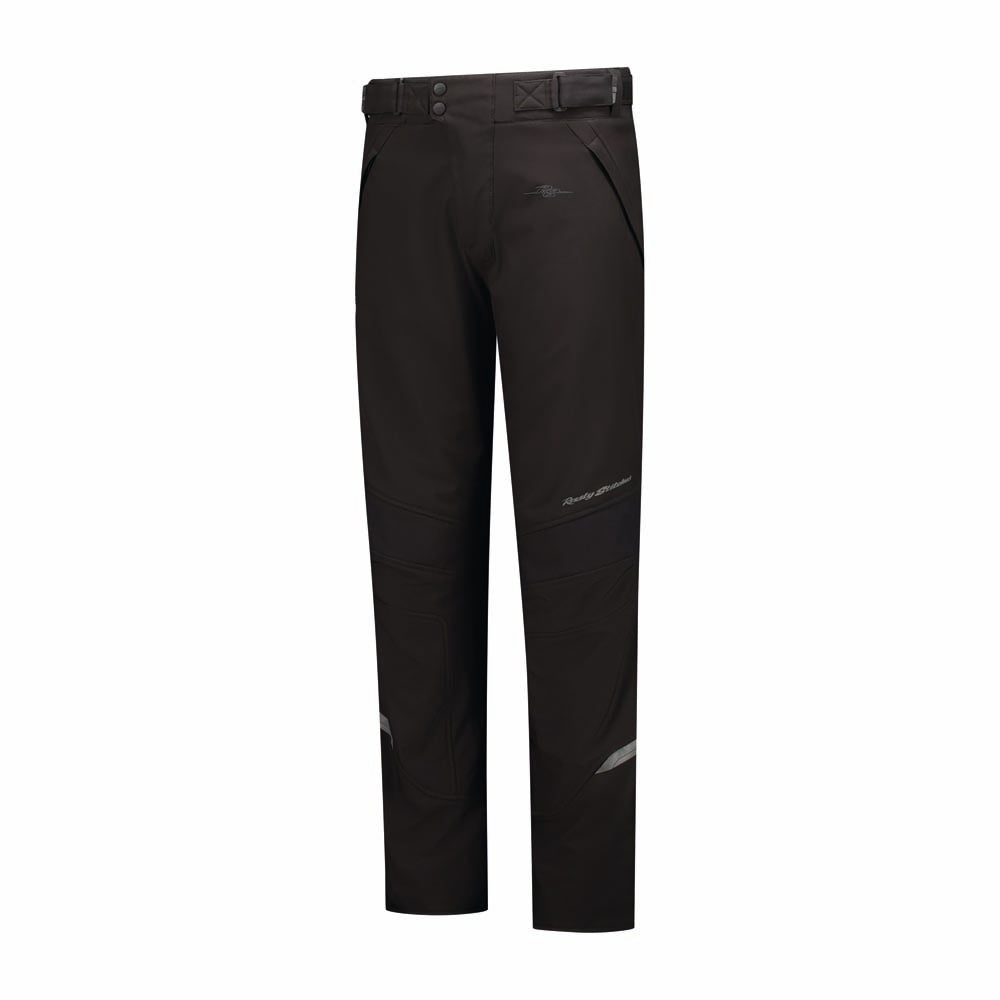 Rusty Stitches Nero Motorcycle Trousers AA Softshell Water-repellent Black