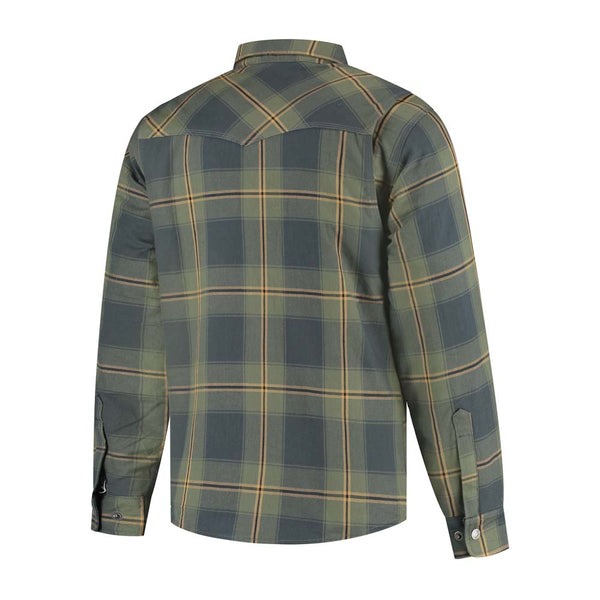 Rusty Stitches Noah Fleece Tech Motor Shirt Blauw Groen AA Met Protectie