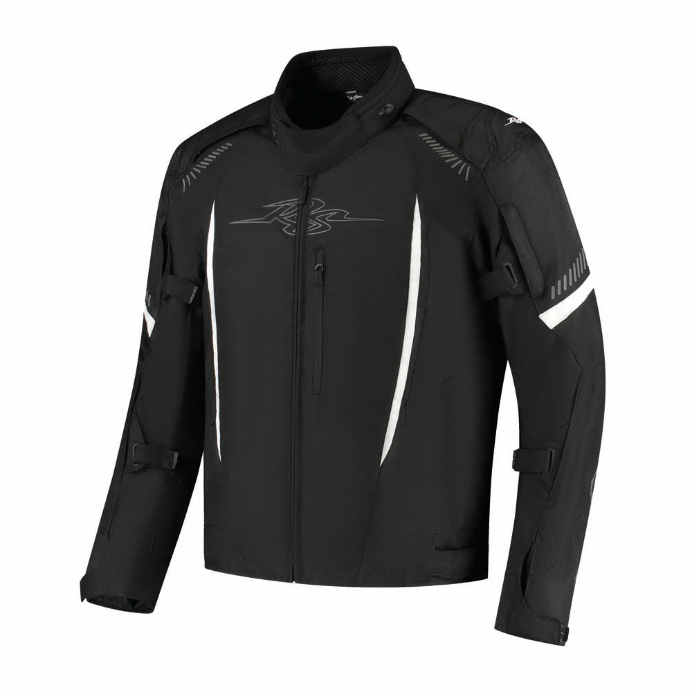 Rusty Stitches Pete Motorcycle Jacket Black White AA Waterproof Sport With Protection