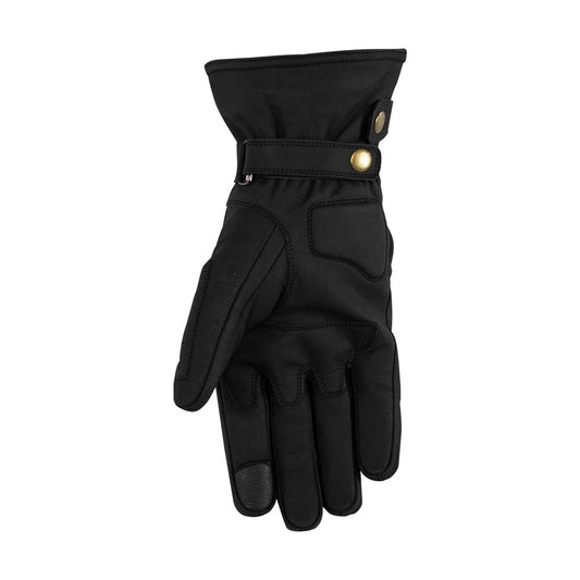 Rusty Stitches Ray Motorcycle Gloves Black Waterproof Leather With Protection