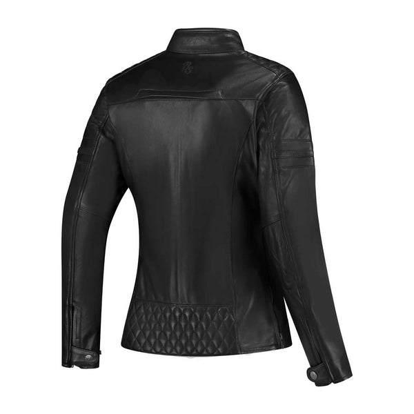 Rusty Stitches Joyce V2 Dames Leren Motorjas Zwart AA Protectie