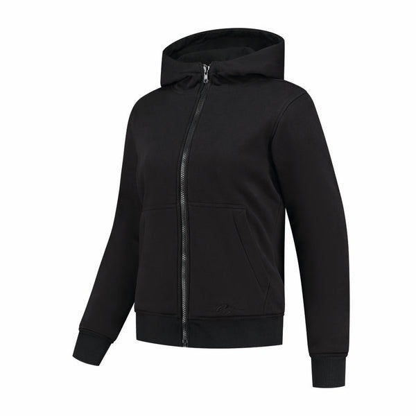 Rusty Stitches Wendy Dames Motor Hoodie Zwart Kevlar AA Met Protectie