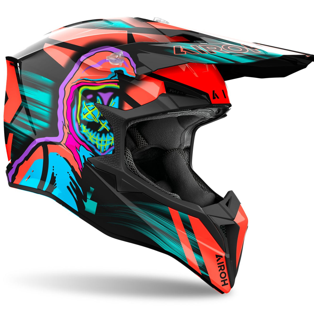 Airoh Wraaap Cyber orange Crosshelm