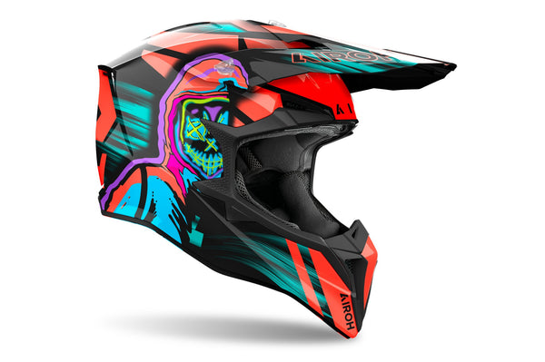 Airoh Wraaap Cyber Orange Crosshelm