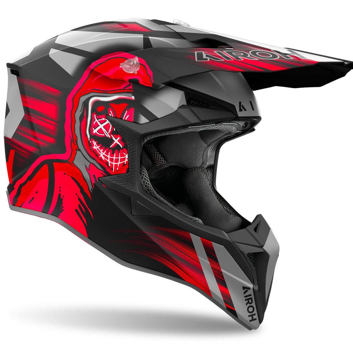 Airoh Wraaap Cyber red matt Crosshelm