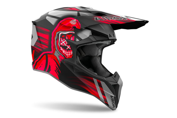 Airoh Wraaap Cyber Red Matt Crosshelm
