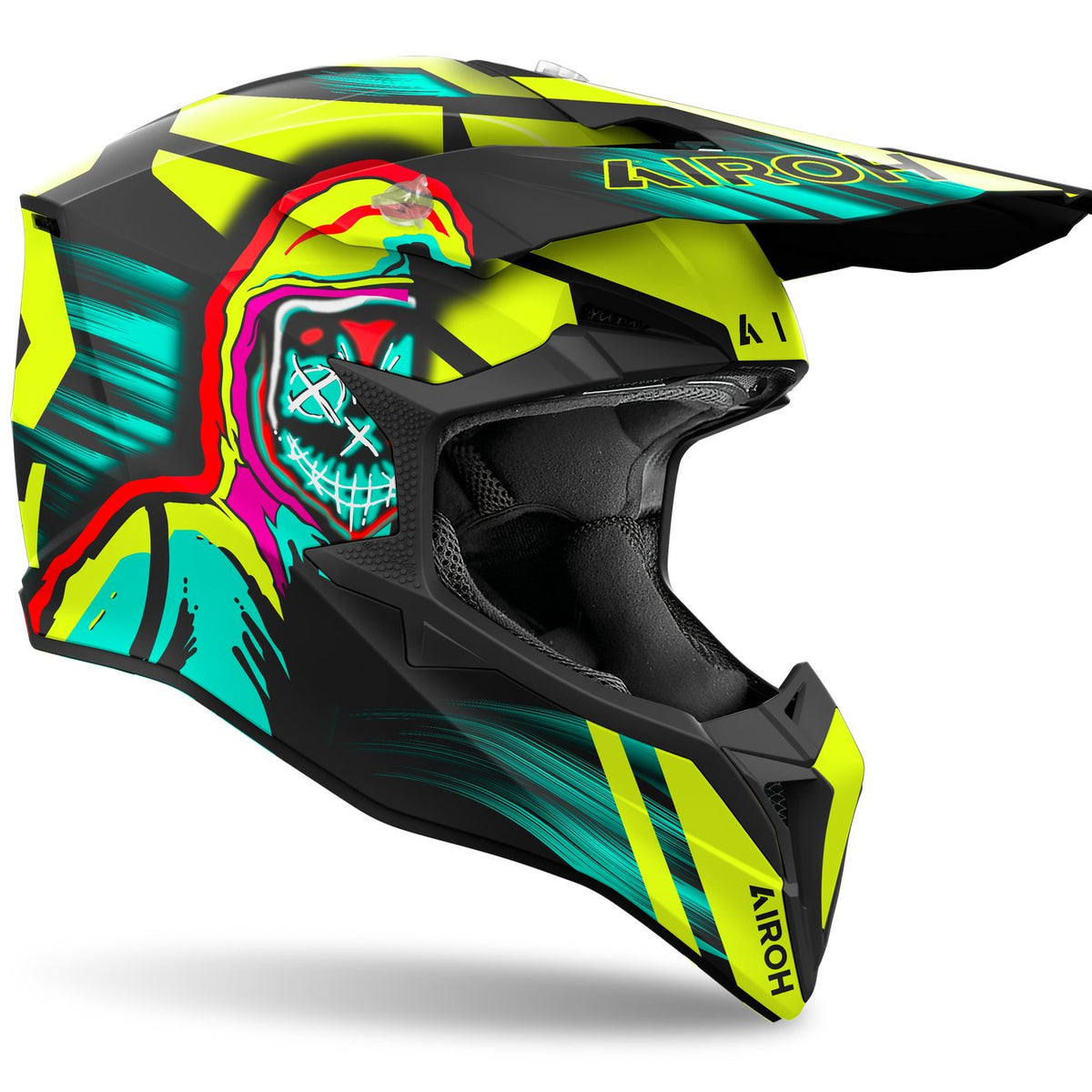 Airoh Wraaap Cyber yellow matt Crosshelm