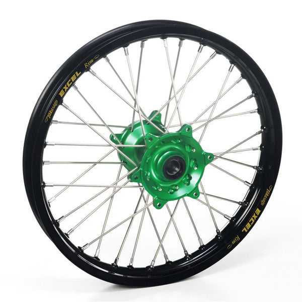 Haan Compleet Wiel Achter 19x2,15 Kawasaki KX+F 2003-2025 Velg zwart, Naaf groen