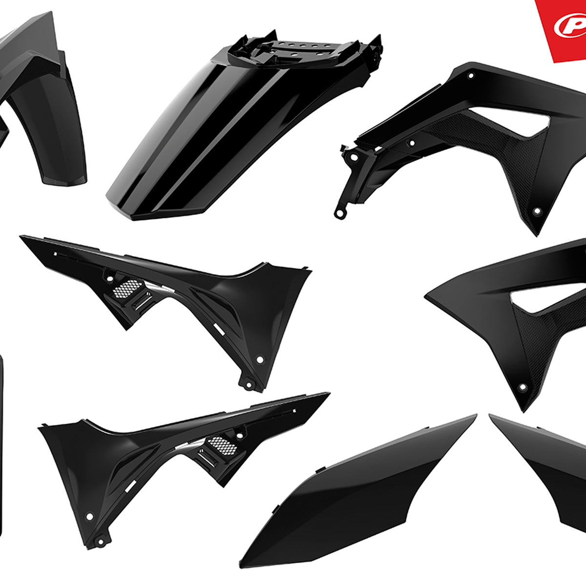 Polisport Plasticset Zwart HONDA CRF150L 2017-2025