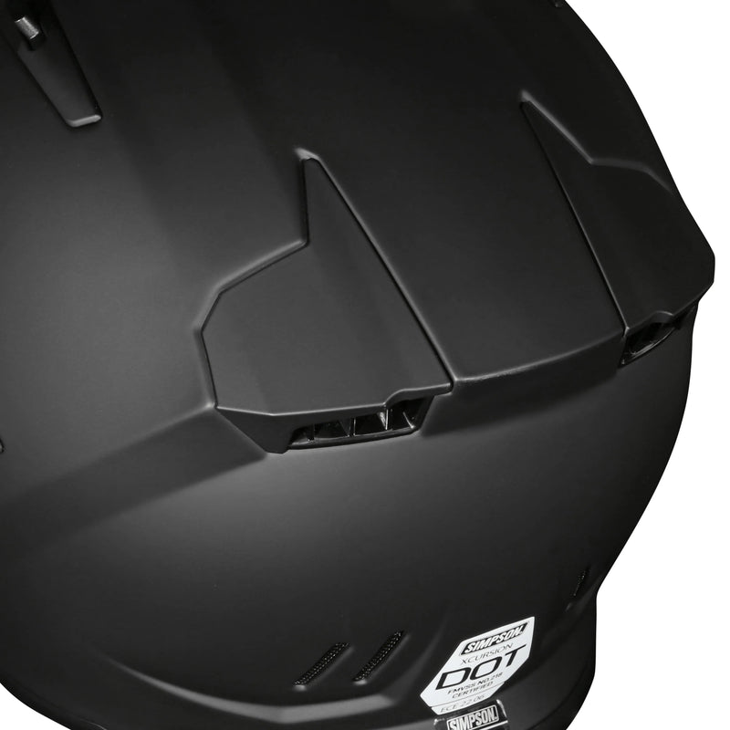 Simpson Xcursion Solid Matt Black Adventure Full-Face Motorcycle Helmet