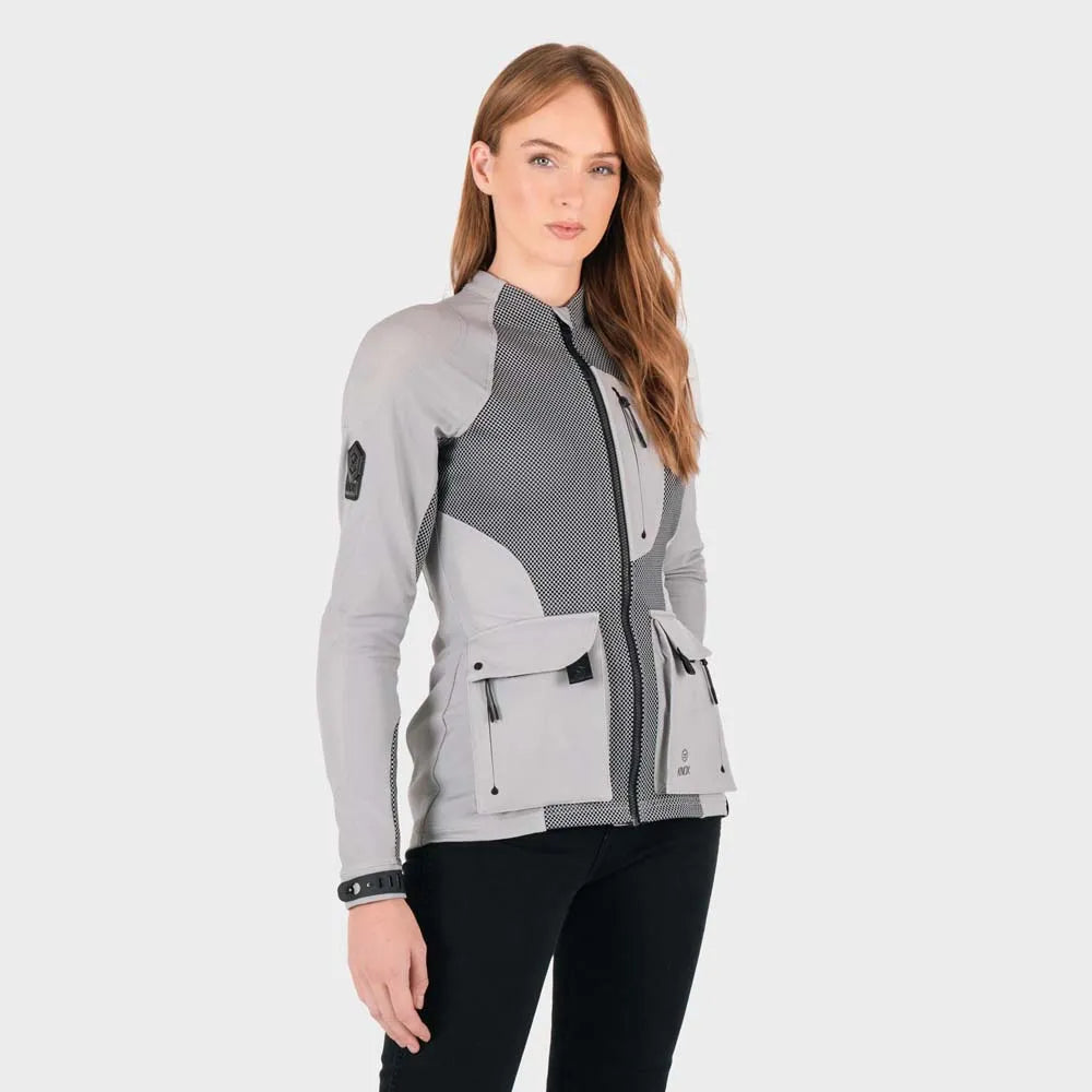 Knox Tor Dames Armoured Motorcycle Jacket Light Grey – AA Motorcycle Jacket