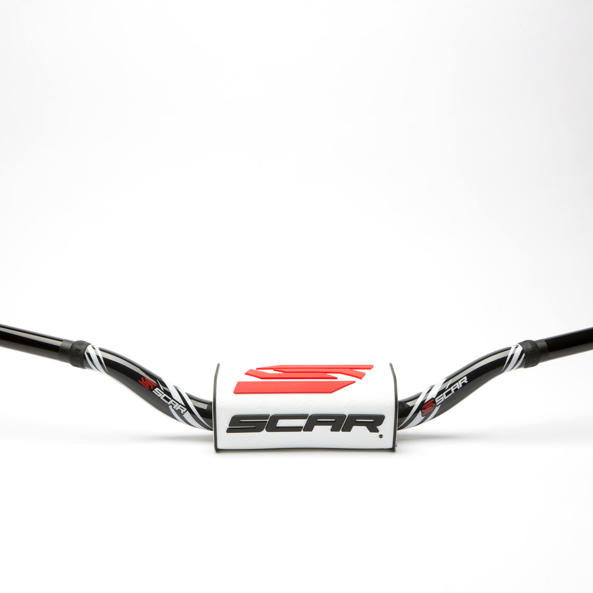 Scar O² Stuur Ø28,6 mm RC Stuur zwart, Stuurkussen wit