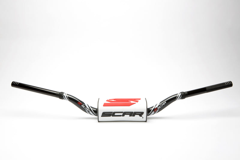 Scar O² Stuur Ø28,6 mm RC Stuur zwart, Stuurkussen wit