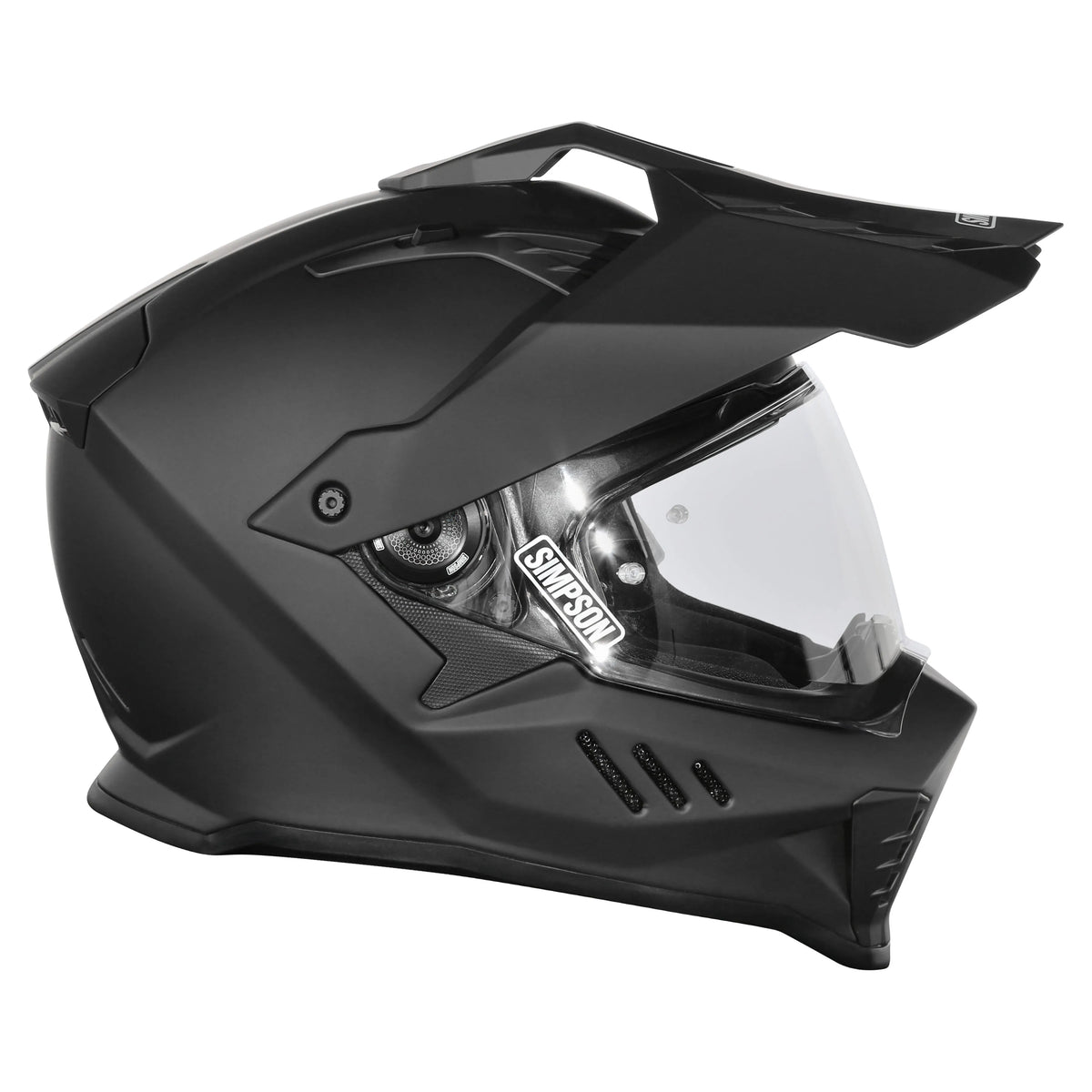 Simpson Xcursion Solid Matt Black Adventure Full-Face Motorcycle Helmet