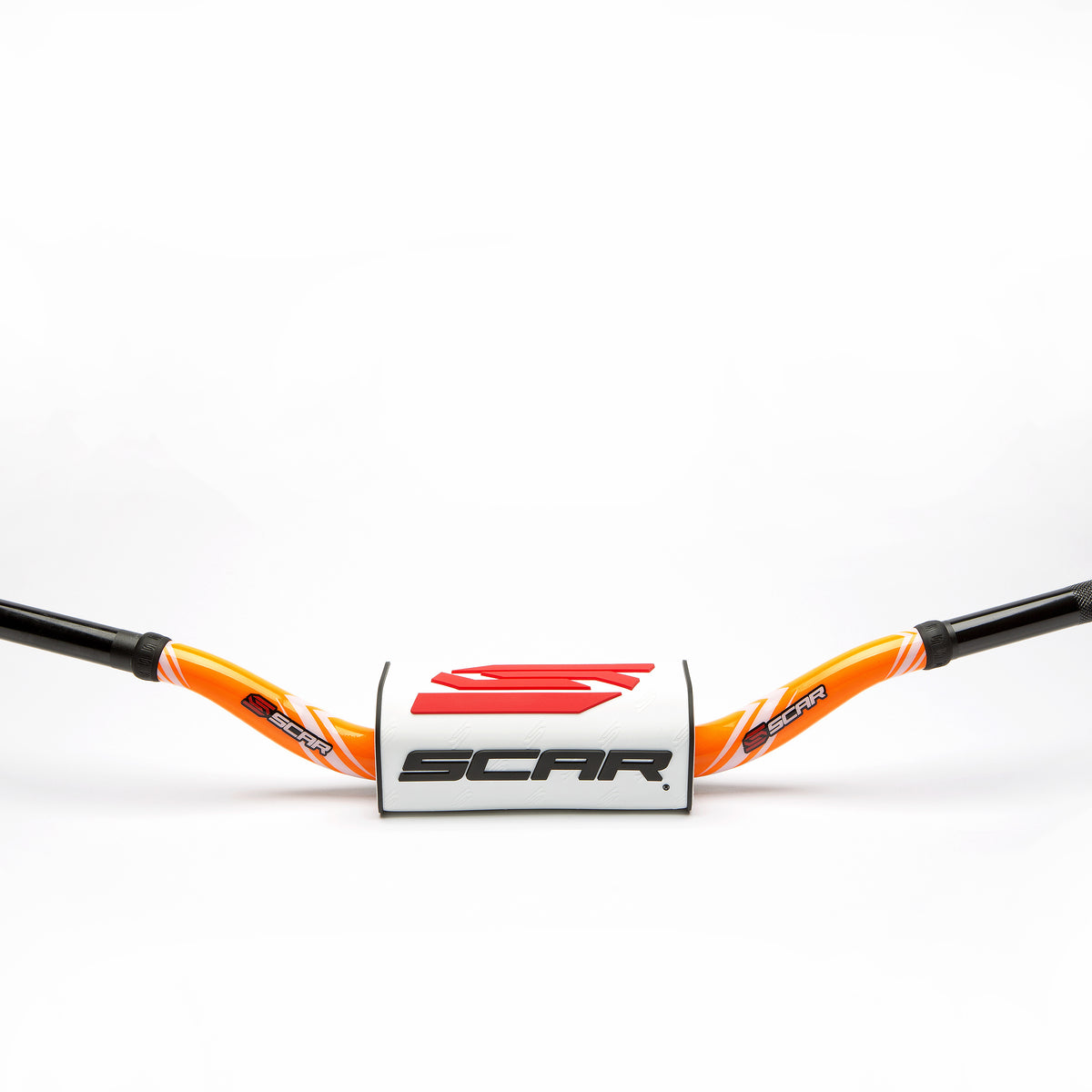 Scar O² Stuur Ø28,6 mm hoog Stuur oranje, Stuurkussen wit