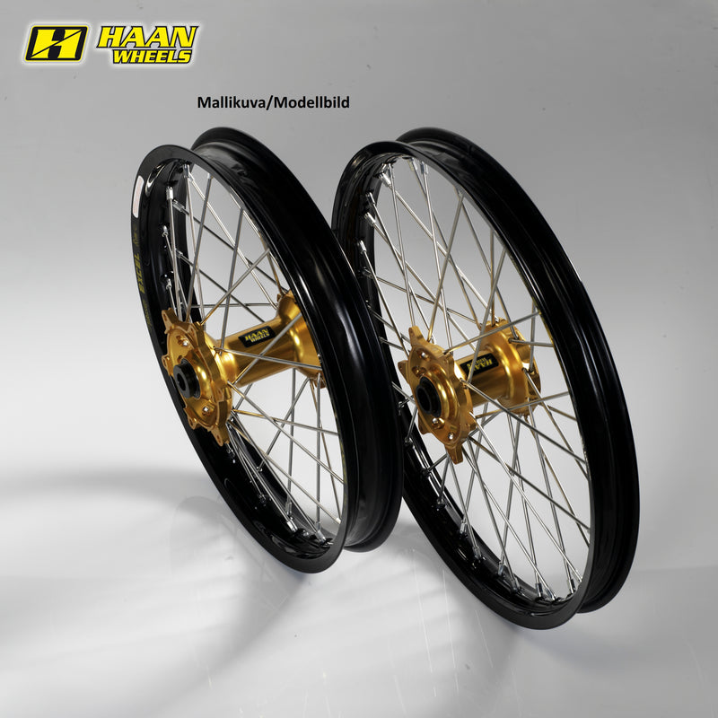 Haan Compleet Wiel 14x1,60 Kawasaki KX65 2000-2023 Naaf goud, Velg zwart