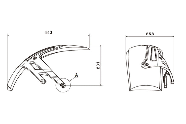 Puig Achterspatbord BMW R1200R/RS (2015-2018) mat zwart