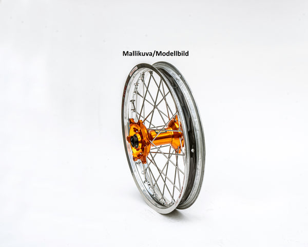 Haan Compleet Wiel 17x5,00 SX&SXF&EXC 1995-2023 Velg zilver, Naaf oranje
