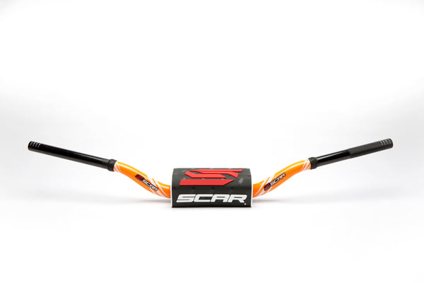 Scar O² Stuur Ø28,6 mm RC Stuur oranje, Stuurkussen zwart