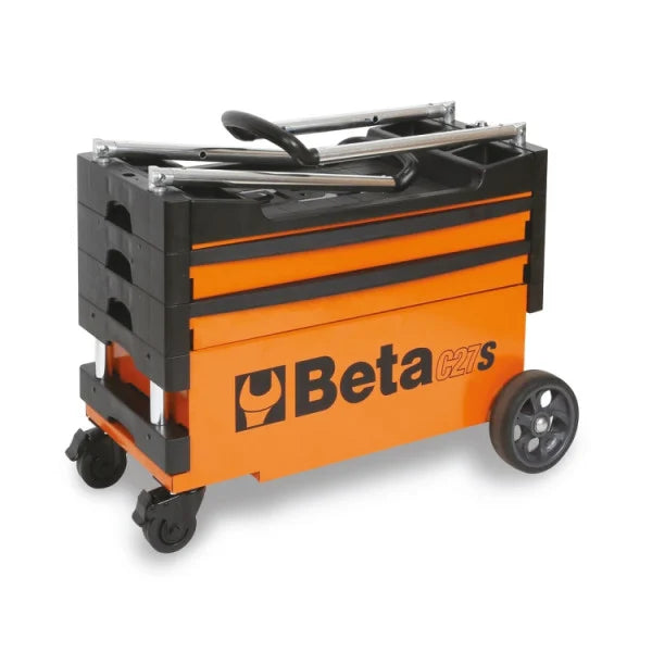 Beta Tools C27S Folding Tool Trolley Mobile Workstation with Drawers and Handles