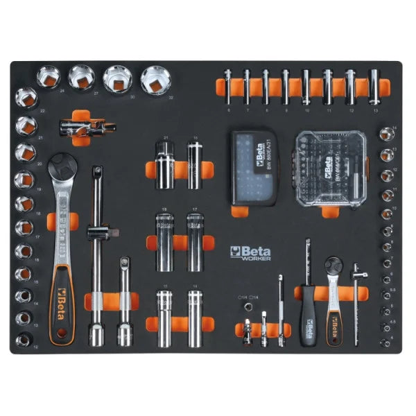 Beta Tools C45PRO 2.0 B7X/196UT Workshop Cabinet – 196 Piece Tool Set – Stainless Steel Worktop