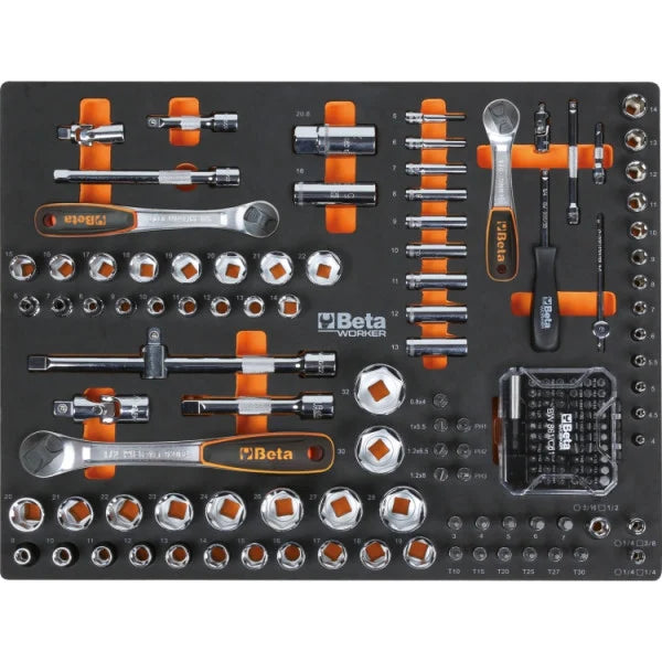 Beta Tools C45PRO 2.0 X/268UT Workshop Furniture – 268-Piece Toolset – Stainless Steel Worktop