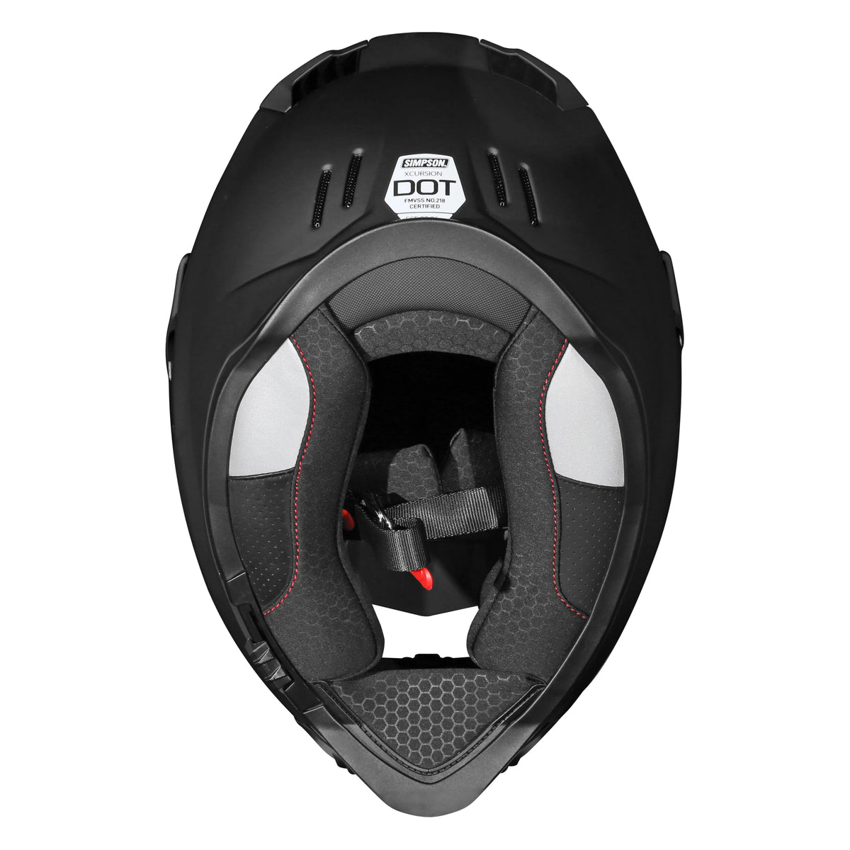 Simpson Xcursion Solid Matt Black Adventure Full-Face Motorcycle Helmet