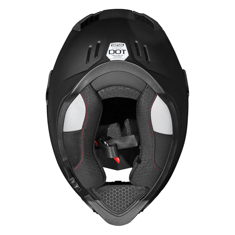 Simpson Xcursion Solid Matt Black Adventure Full-Face Motorcycle Helmet