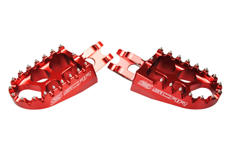 Scar Evolution Voetsteunen Honda/Kawasaki 2002-2025 Rood