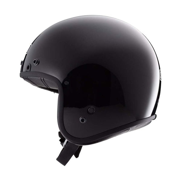 Simpson Chopper Solid Black Jet Helmet Custom Motorcycle Helmet D-Ring