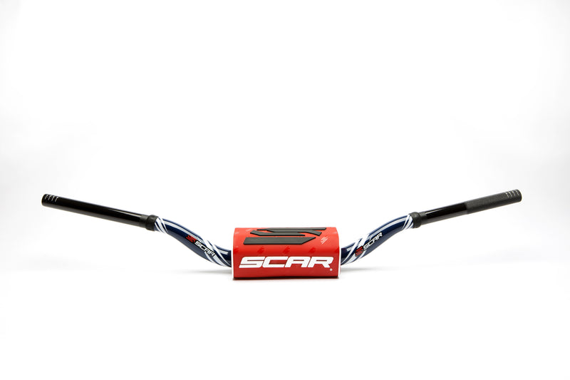 Scar O² Stuur Ø28,6 mm Yamaha YZ/YZF Stuur donkerblauw, Stuur rood
