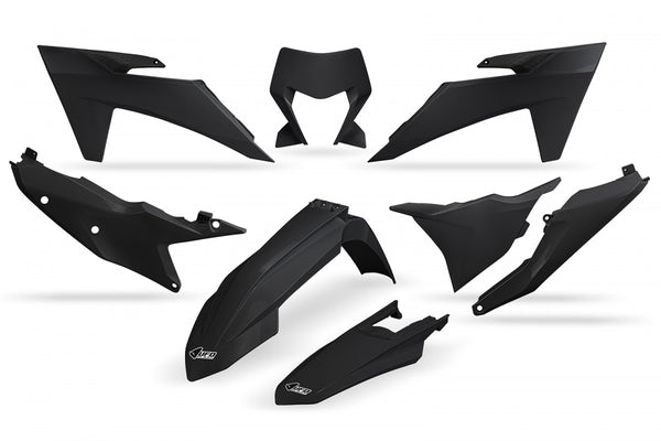 UFO Plasticset Zwart KTM 150 EXC/250 EXC 2024