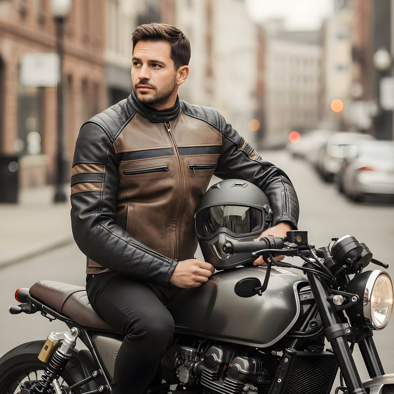 CLAW Ray leather jacket Black/Brown