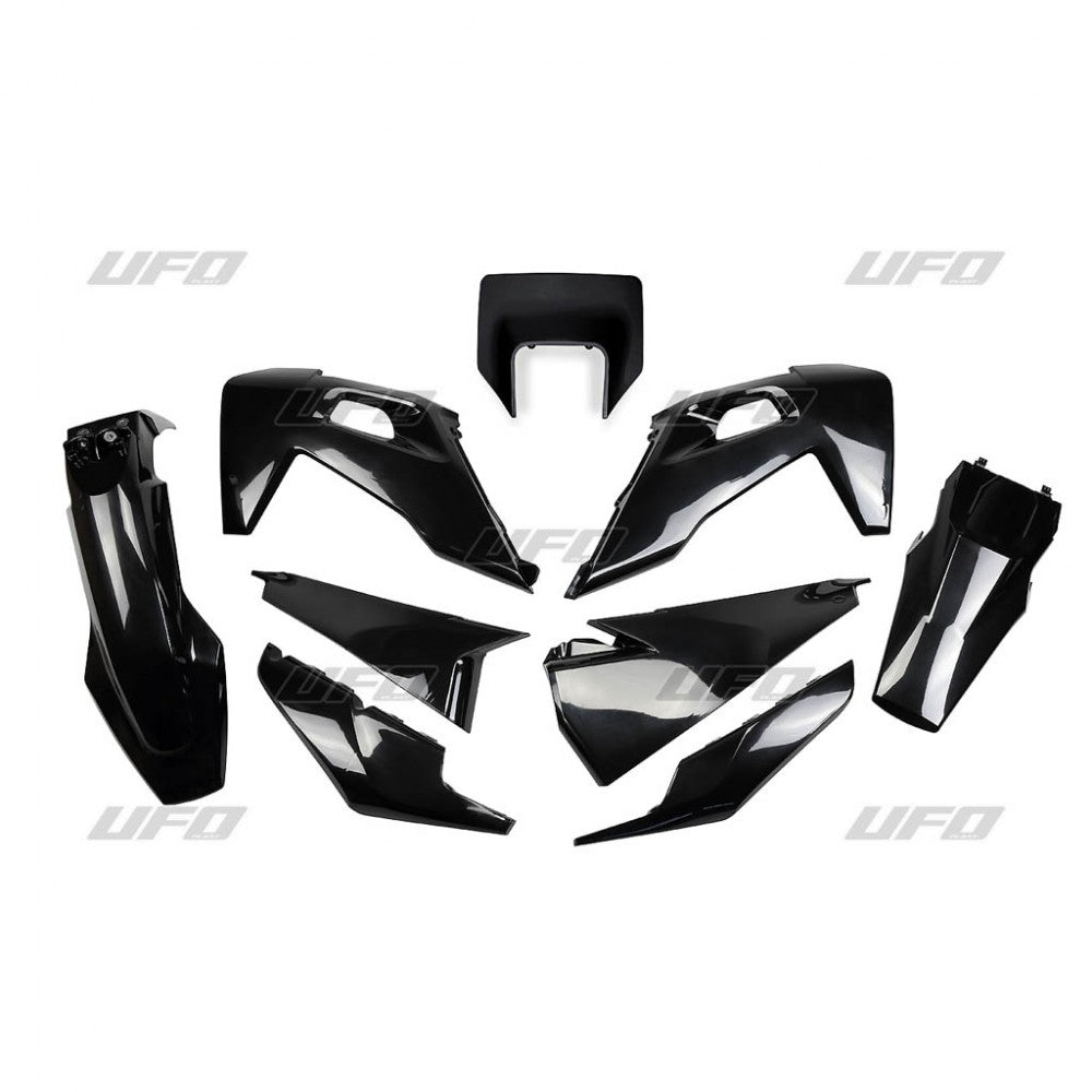 UFO Plasticset Zwart HUSQVARNA FE250/FE350