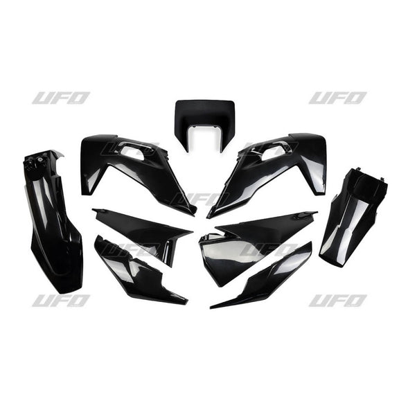 UFO Plasticset Zwart HUSQVARNA FE250/FE350