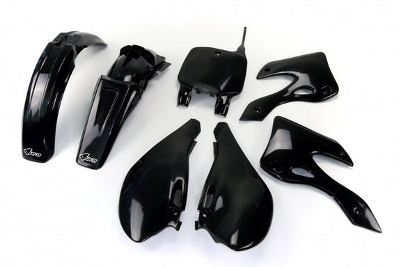 UFO Plasticset Zwart KAWASAKI KX125/KX250 2000-2002