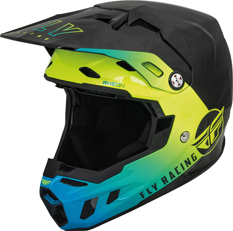 Fly Helmet Formula CC Centrum Zwart Blauw Geel