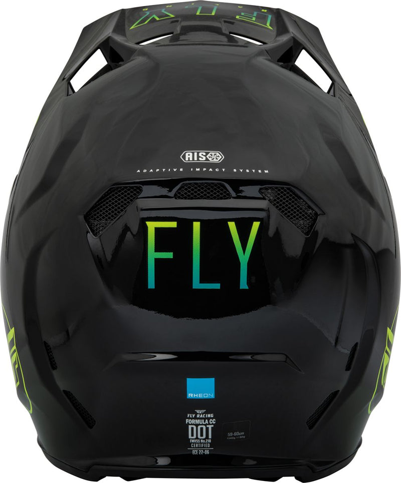 Fly Helmet Formula CC Centrum Zwart Blauw Geel