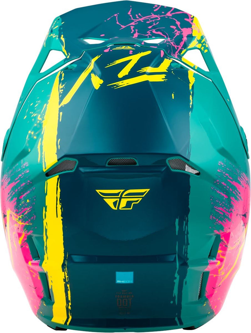 Fly Helmet Formula CP Manic Blauw Roze Geel